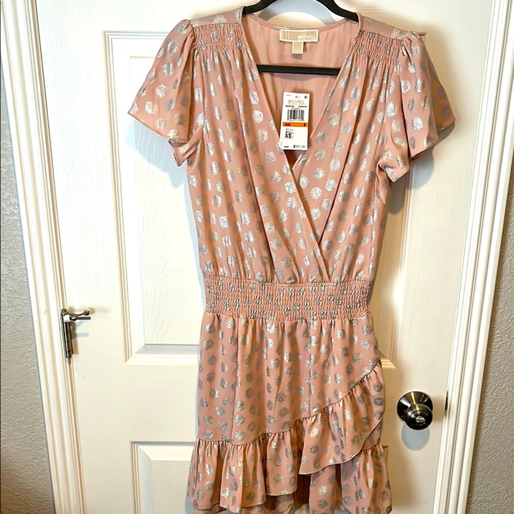 Michael Kors Metallic Print Dress